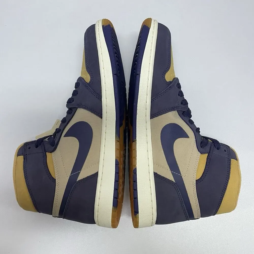 Air Jordan 1 High Element GORE-TEX Sky J Purple DB2889 501 Size 10 Yellow Shoe